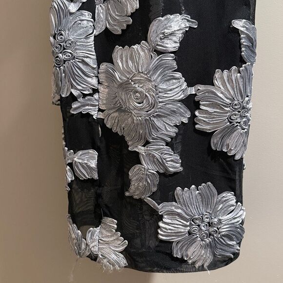 ROTATE BIRGER CHRISTENSEN appliquéd recycled-mesh/satin maxi dress, 36 - Picture 6 of 15